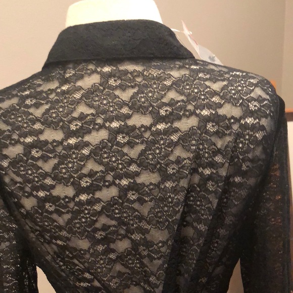 WOLFORD NWT LACE BUTTON DOWN SHIRT - Picture 7 of 8